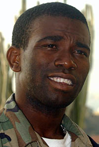 Guy Philippe à l'hotel Mont Joli du Cap-Haitien, le 24 février 2004.